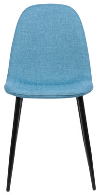 4-delige set eetkamerstoelen Nepiar stof, Blauw