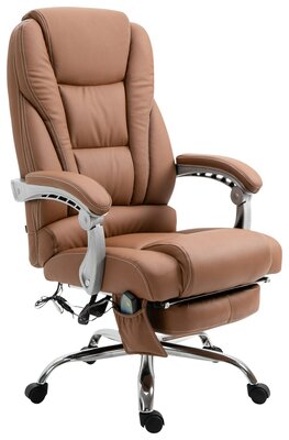 Bureaustoel Picifac met massagefunctie V2 kunstleer, Bruin