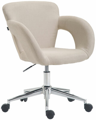 Bureaustoel Odisen Stof, Creme