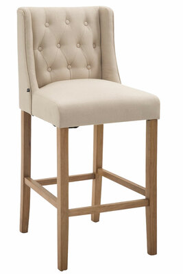 Barstoel Cissindri Stof Antiek-licht, Creme