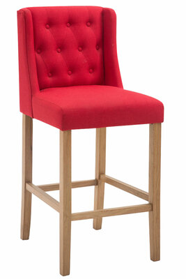 Barstoel Cissindri Stof Antiek-licht, Rood