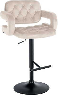 Barstoel Bermuda Zwart, Creme