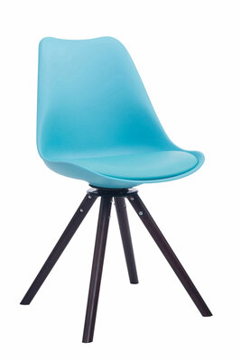 Bezoekersstoel Treyos Draaibaar Walnoot Rond, Blauw