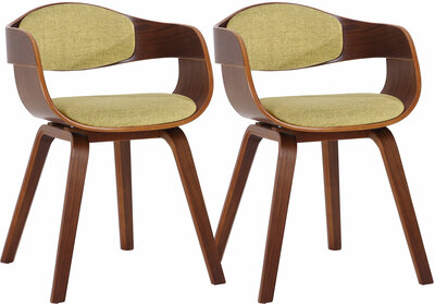 2-delige set stoelen Kongstin Stof, Groen