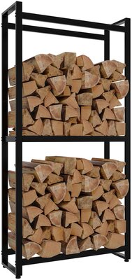 Kaminholzständer Mirsin 25x75x150 - Houtopslag Mirsin 25x75x150, Zwart