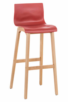 Barstoel Heovor Natura 4-poots frame, Rood