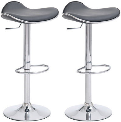 2-delige set barstoelen Shinghaa, Grijs