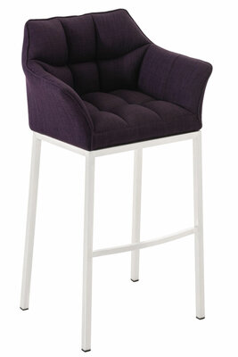 Barstoel Domasa Stof met 4-poots frame wit, Paars