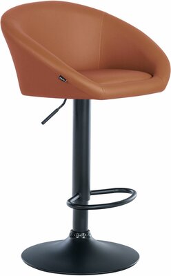 Barstoel Devia Kunstleer zwart, Bruin