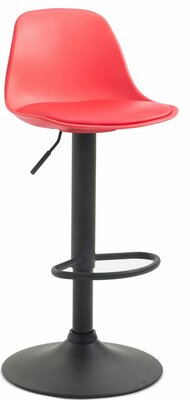 Barstoel Keil Kunstleer zwart, Rood