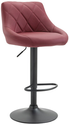 Barstoel Lozia Kunstleer zwart, Rood