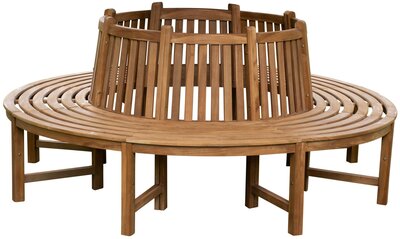 Boombank Nali 206cm rond met rugleuning, Bruin