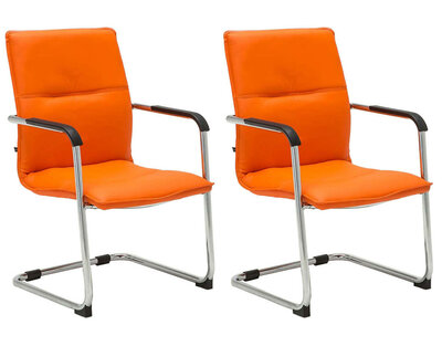 Set van 2 bezoekersstoelen Siittli, Oranje