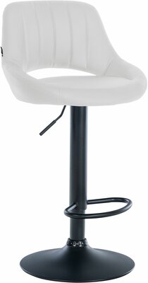 Barstoel Melit Kunstleer zwart, Wit