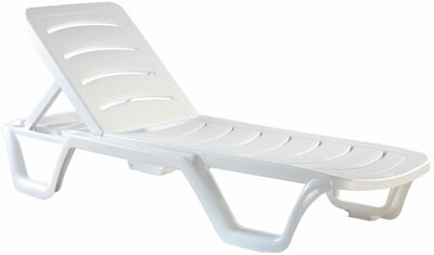 4-delige set ligstoel Bihimi, Wit