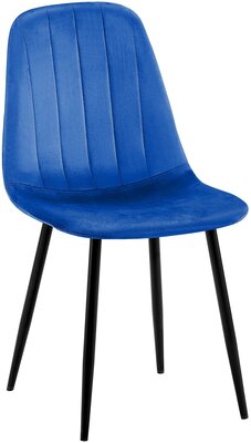 Eetkamerstoel Bextar Fluweel, Blauw