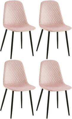 4-delige set stoelen Gevirny fluweel,