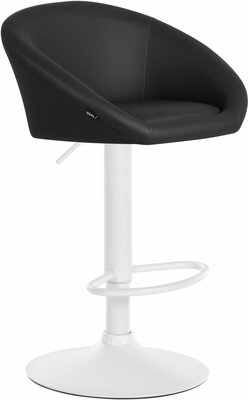 Barstoel Devia Kunstleer wit, Zwart