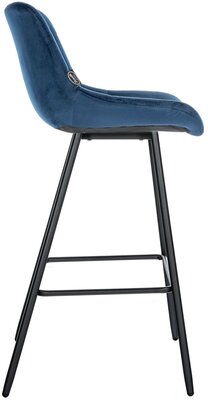 Barkruk Wosten Fluweel, Blauw