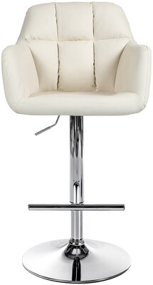 Barstoel Nitimi Kunstleer chroom, Creme