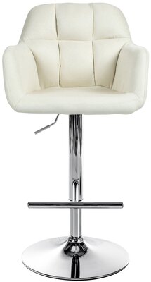 Barstoel Nitimi Stof chroom, Creme