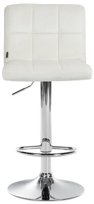 Barkruk Pure Fluweel chroom, Creme