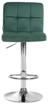 Barkruk Pure Fluweel chroom, Groen