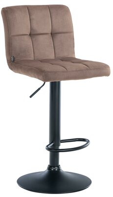Barkruk Pure fluweel zwart, Bruin