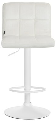 Barkruk Pure fluweel wit, Creme