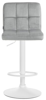 Barkruk Pure Fluweel wit, Grijs