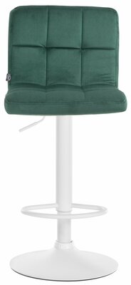 Barkruk Pure fluweel wit, Groen