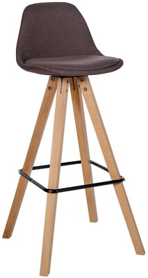 Barkruk Cirbon Stof Vierkant natuur, Bruin