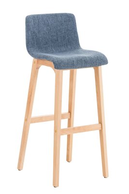 Barstoel Heovor Stof Natuur, Blauw
