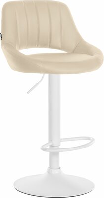 Barstoel Melit Kunstleer wit, Creme