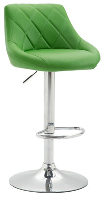 Barstoel Lozia Kunstleer chroom, Groen