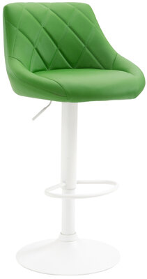 Barstoel Lozia kunstleer wit, Groen
