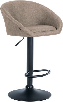 Barkruk Devia Stof zwart, Taupe