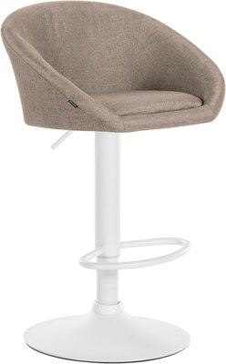 Barkruk Devia Stof wit, Taupe