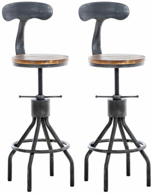 2-delige set barkruk Hinim,