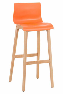 Barstoel Heovor Natura 4-poots frame, Oranje