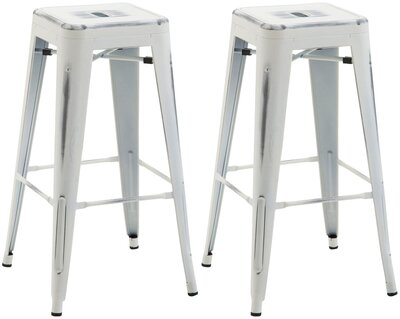 2-delige set barkrukken Jashuo V2, Wit