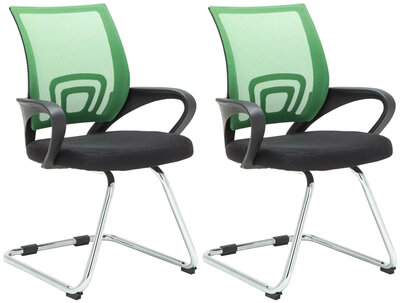 Set van 2 bezoekersstoelen Aeruke, Groen
