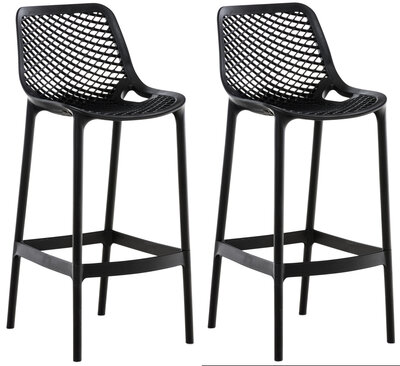 2-delige set barkruk Iar, Zwart