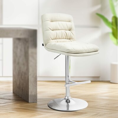 Barstoel Dimir Stof chroom, Creme