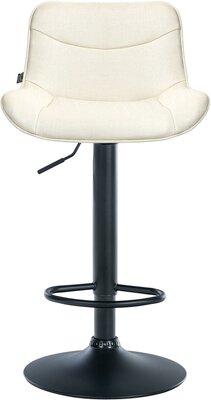 Barkruk Venoro Stof zwart, Creme