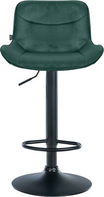 Barkruk Venoro Fluweel zwart, Groen