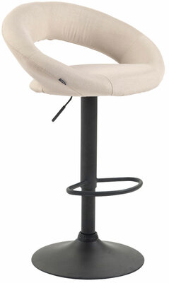 Barkruk Alindo Stof zwart, Creme