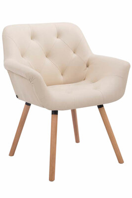 Bezoekersstoel Cissady naturel, Creme