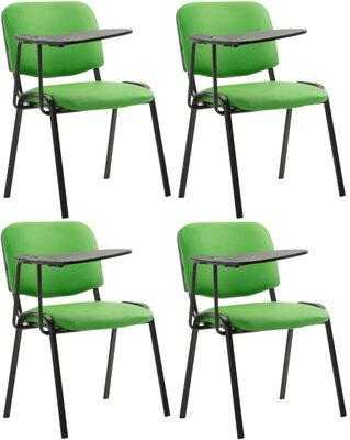 4-delige set stoelen Kin met inklapbare tafel kunstleer, Groen