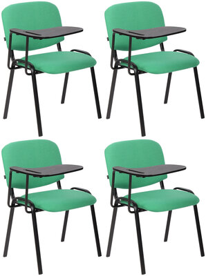 4-delige set stoelen Kin met klaptafel stof, Groen